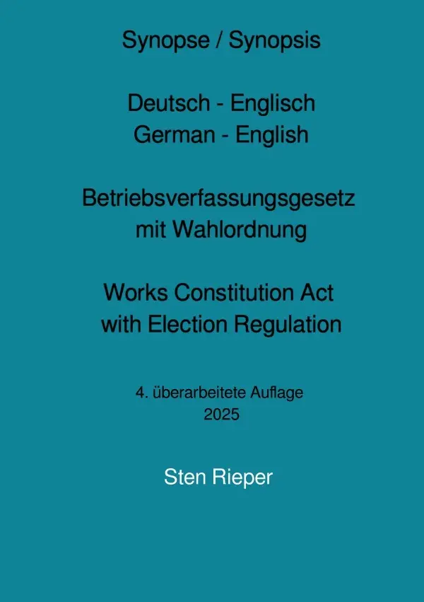 Cover: 9783819717611 | Synopse Deutsch - Englisch zum Betriebsverfassungsgesetz mit...
