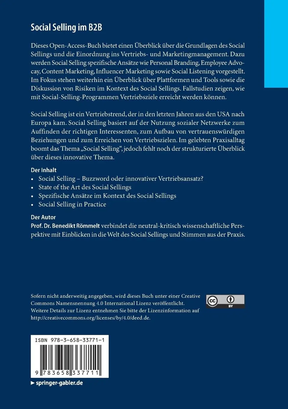 Rückseite: 9783658337711 | Social Selling im B2B | Grundlagen, Tools, State of the Art | Römmelt