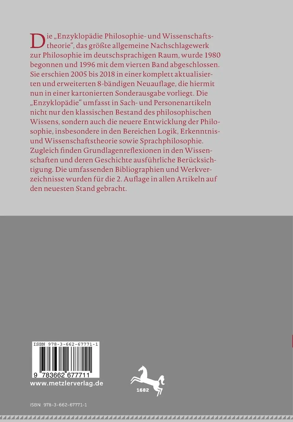 Rückseite: 9783662677711 | Enzyklopädie Philosophie und Wissenschaftstheorie | Bd. 7: Re-Te | xxi