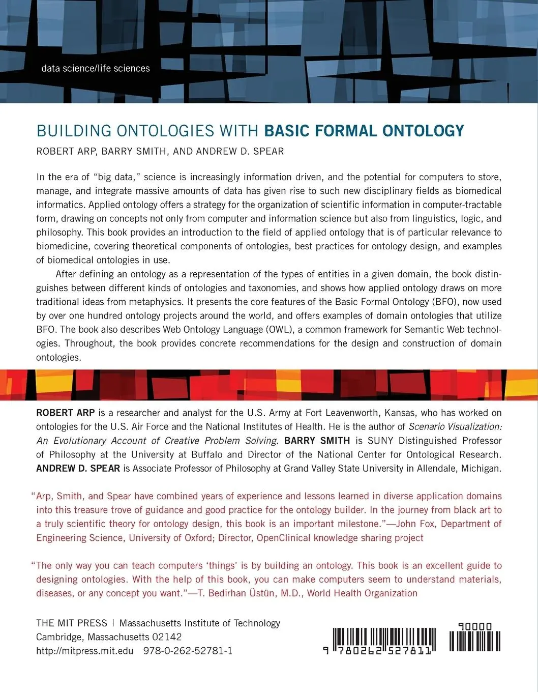 Rückseite: 9780262527811 | Building Ontologies with Basic Formal Ontology | Robert Arp (u. a.)
