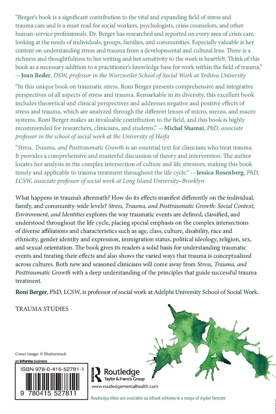 Rückseite: 9780415527811 | Stress, Trauma, and Posttraumatic Growth | Roni Berger | Taschenbuch