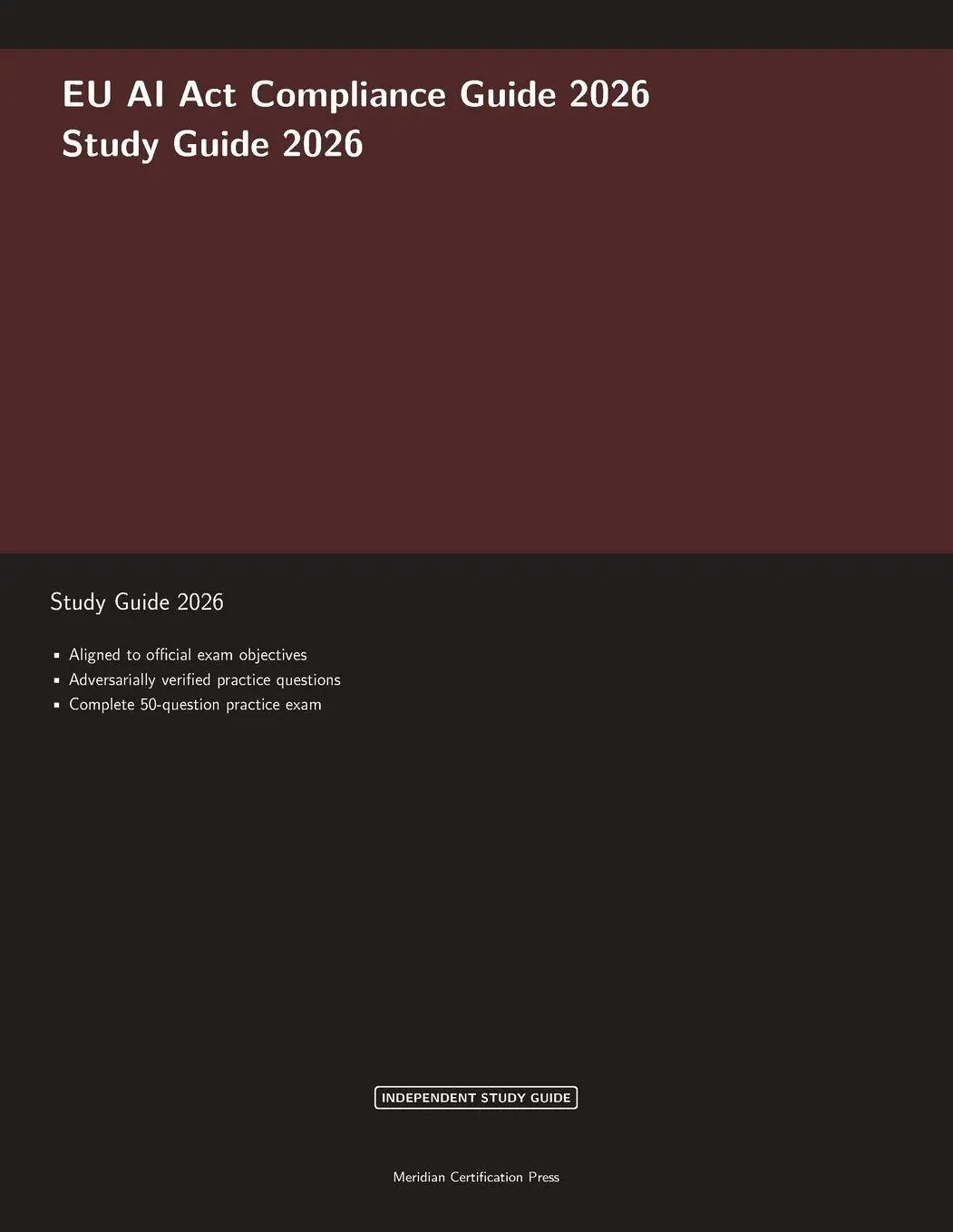 Cover: 9781608887811 | EU AI Act Compliance Guide 2026 | Meridian Certification Press | Buch