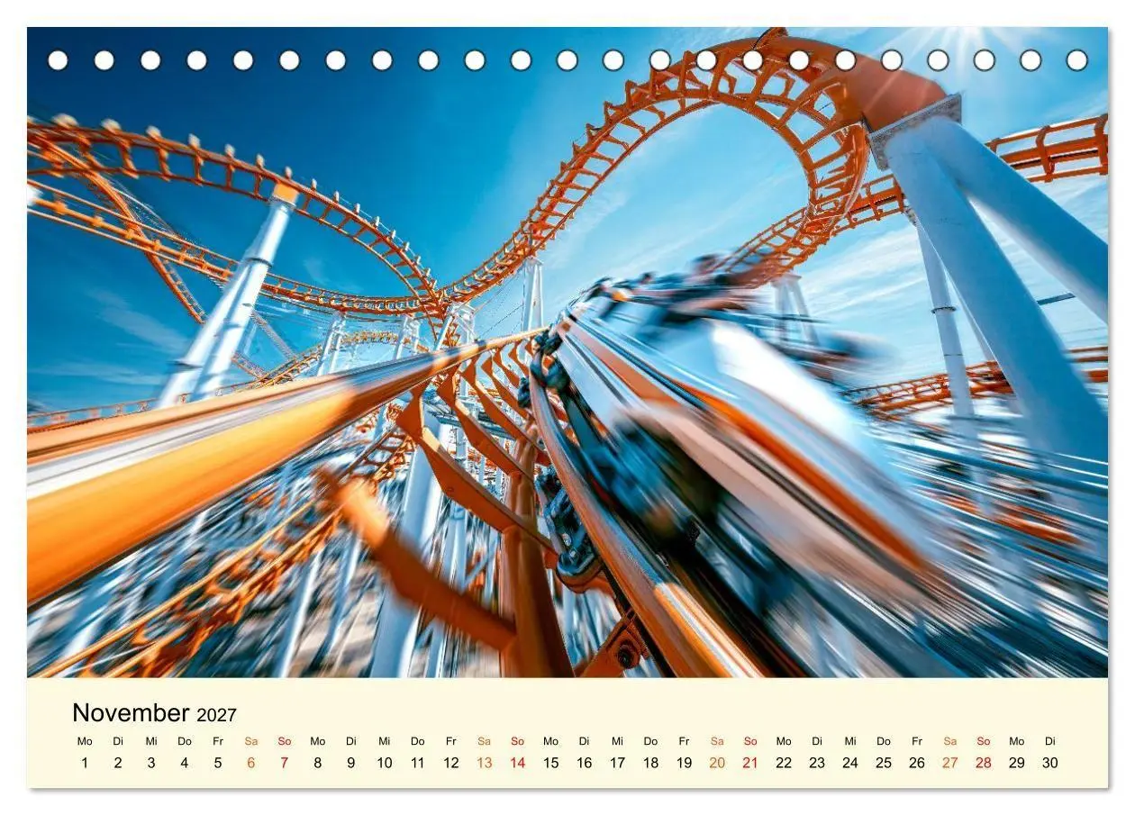 Bild: 9783594287811 | Achterbahn - High Tech, High Speed, High Thrill (Tischkalender 2027...