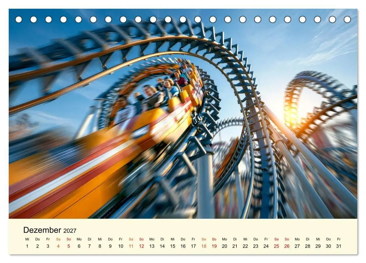Bild: 9783594287811 | Achterbahn - High Tech, High Speed, High Thrill (Tischkalender 2027...