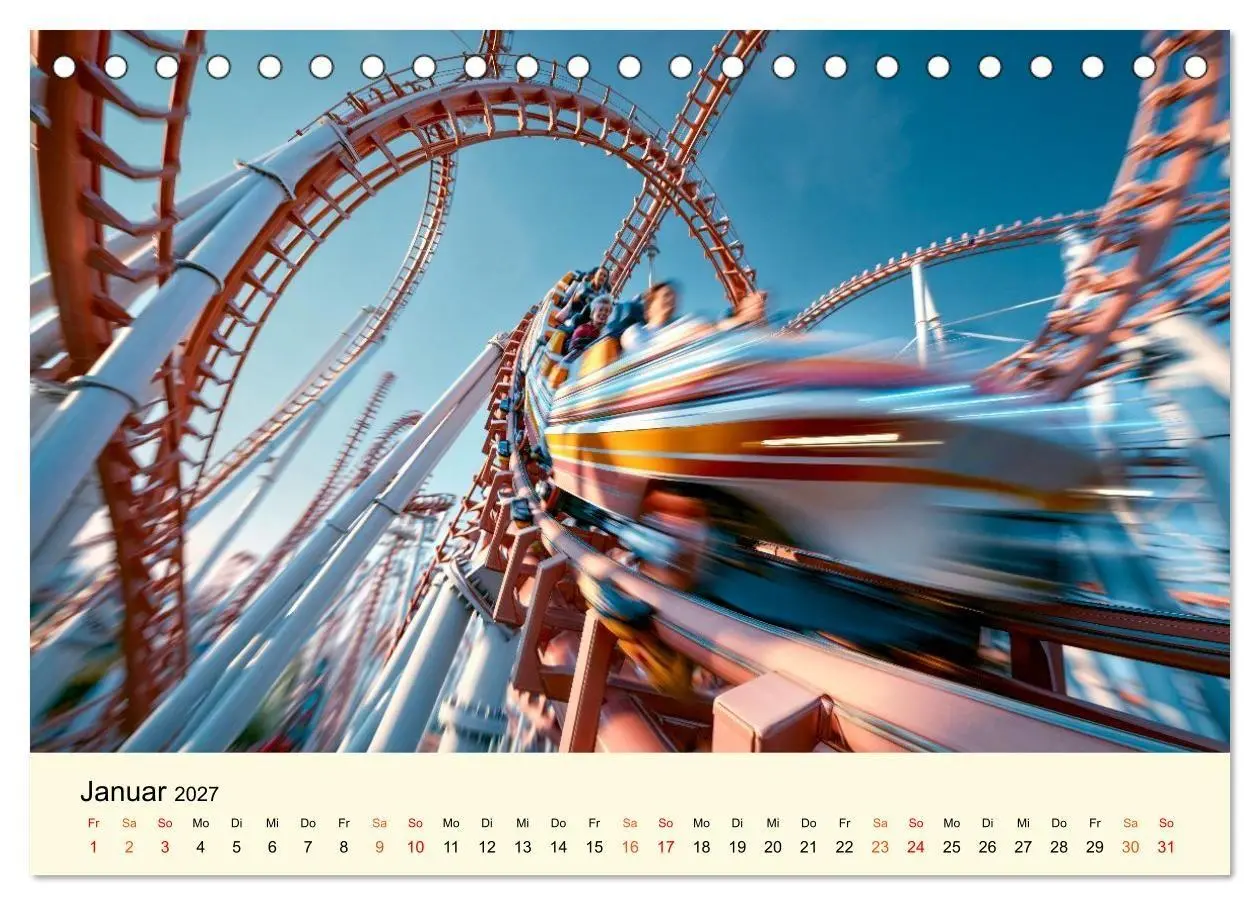 Bild: 9783594287811 | Achterbahn - High Tech, High Speed, High Thrill (Tischkalender 2027...