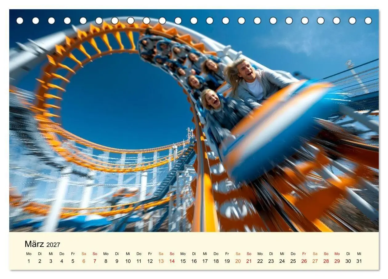 Bild: 9783594287811 | Achterbahn - High Tech, High Speed, High Thrill (Tischkalender 2027...