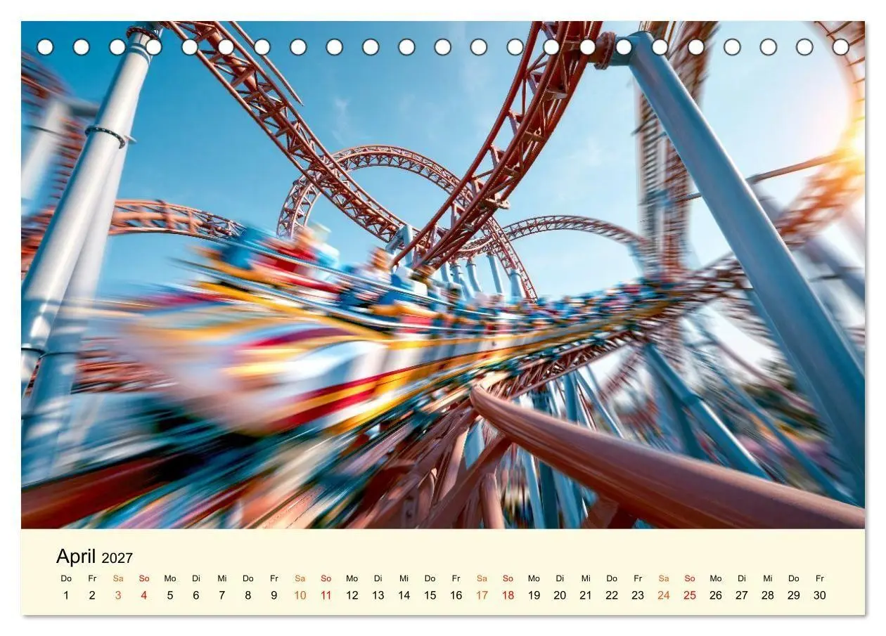 Bild: 9783594287811 | Achterbahn - High Tech, High Speed, High Thrill (Tischkalender 2027...