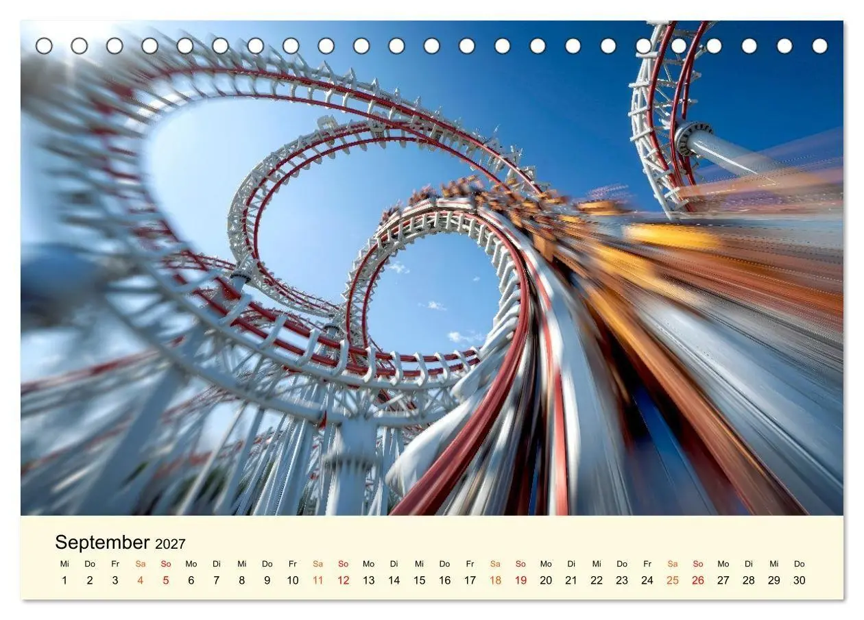 Bild: 9783594287811 | Achterbahn - High Tech, High Speed, High Thrill (Tischkalender 2027...