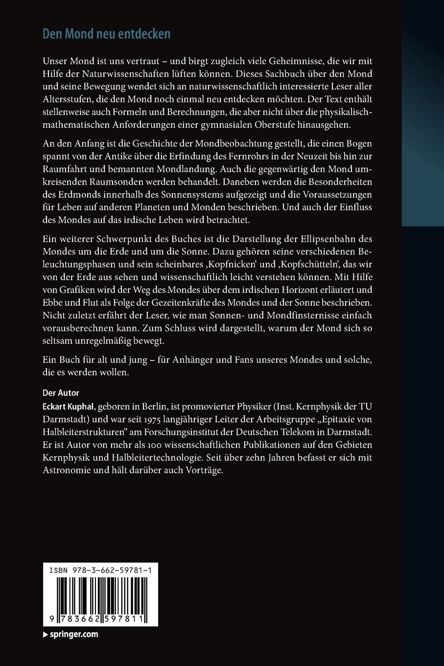 Rückseite: 9783662597811 | Den Mond neu entdecken | Eckart Kuphal | Taschenbuch | x | Deutsch