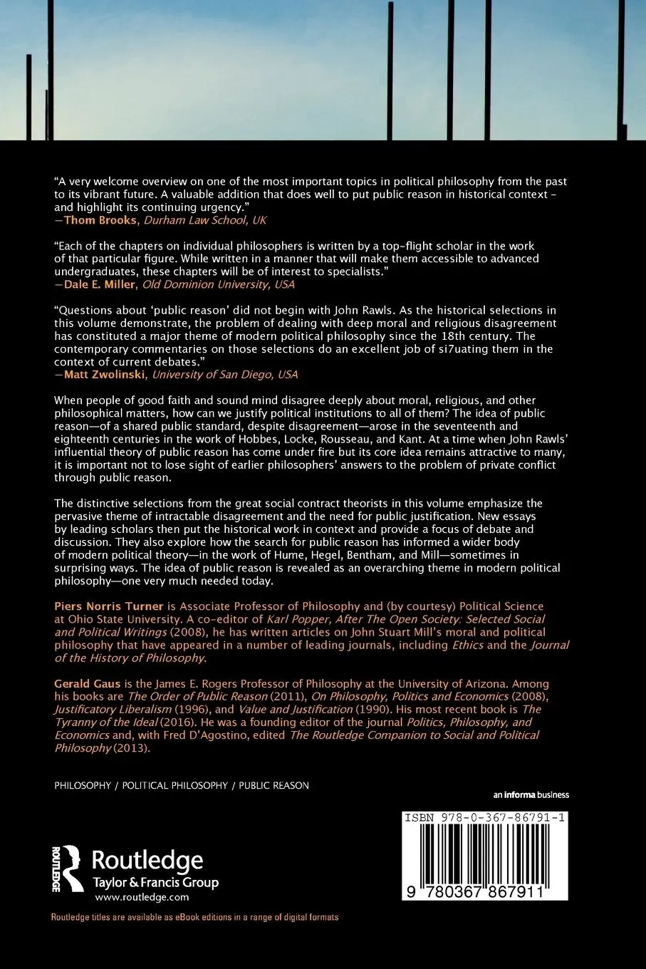 Rückseite: 9780367867911 | Public Reason in Political Philosophy | Piers Norris Turner (u. a.)