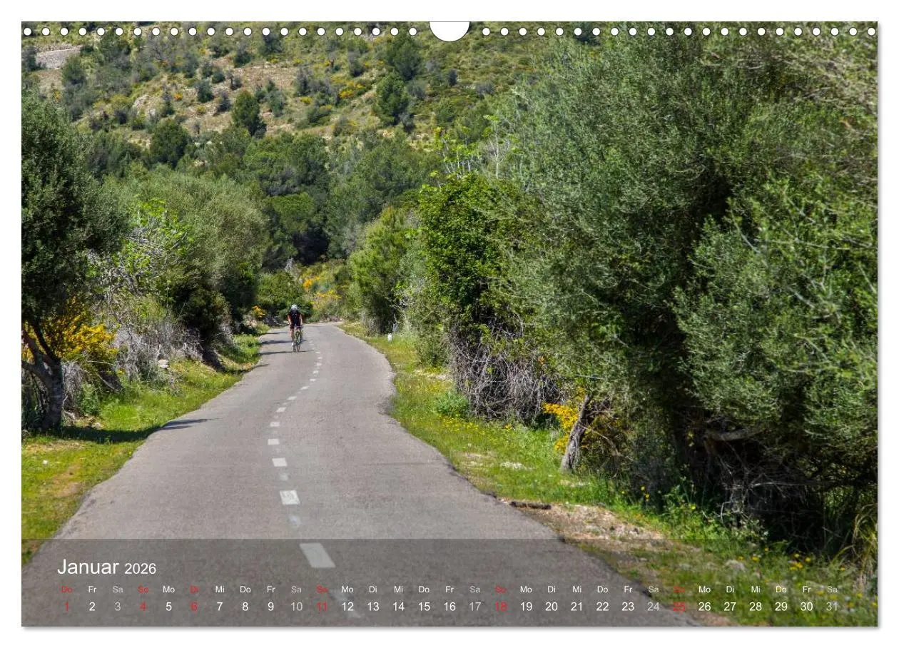 Bild: 9783516057911 | Mit dem Rennrad auf Mallorca (Wandkalender 2026 DIN A3 quer),...