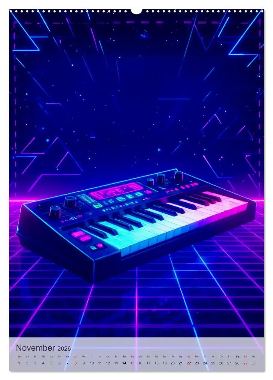 Bild: 9783516747911 | Back to the Eighties - Electric Neon Nights (Wandkalender 2026 DIN...