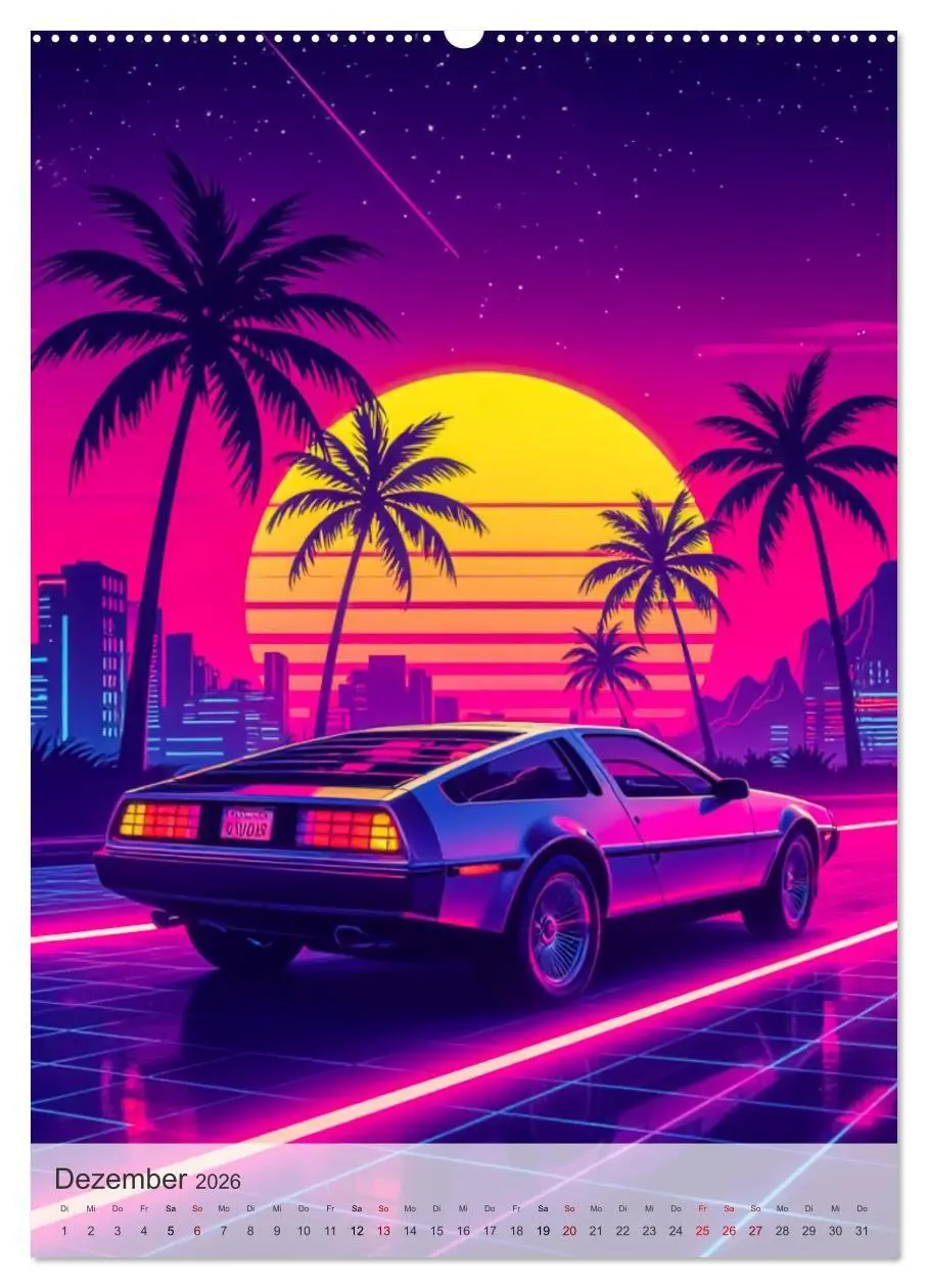 Bild: 9783516747911 | Back to the Eighties - Electric Neon Nights (Wandkalender 2026 DIN...
