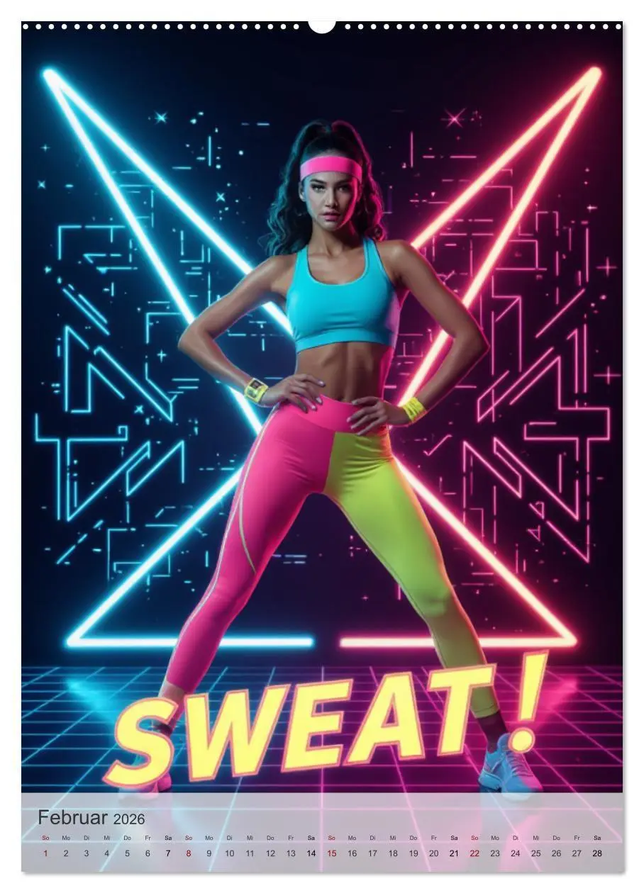 Bild: 9783516747911 | Back to the Eighties - Electric Neon Nights (Wandkalender 2026 DIN...