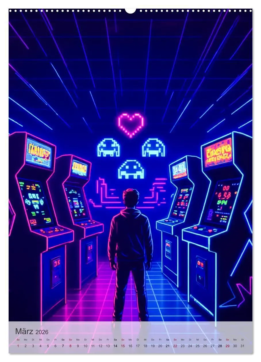 Bild: 9783516747911 | Back to the Eighties - Electric Neon Nights (Wandkalender 2026 DIN...