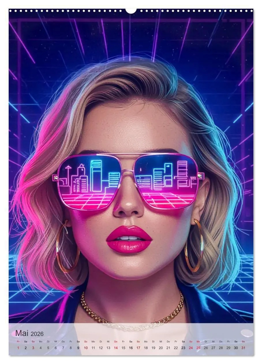 Bild: 9783516747911 | Back to the Eighties - Electric Neon Nights (Wandkalender 2026 DIN...