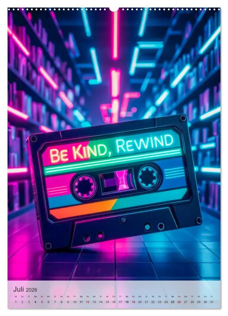 Bild: 9783516747911 | Back to the Eighties - Electric Neon Nights (Wandkalender 2026 DIN...
