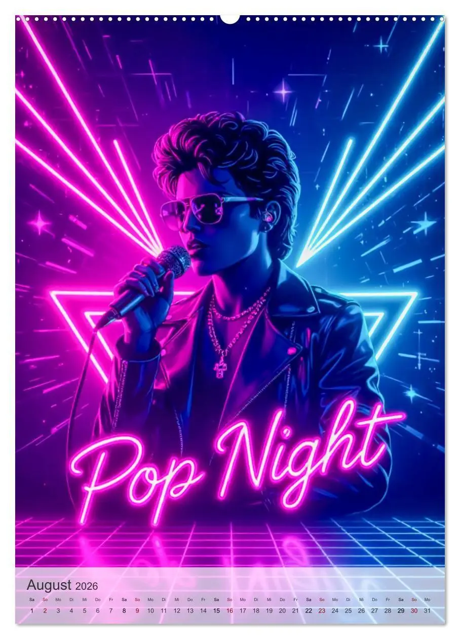 Bild: 9783516747911 | Back to the Eighties - Electric Neon Nights (Wandkalender 2026 DIN...