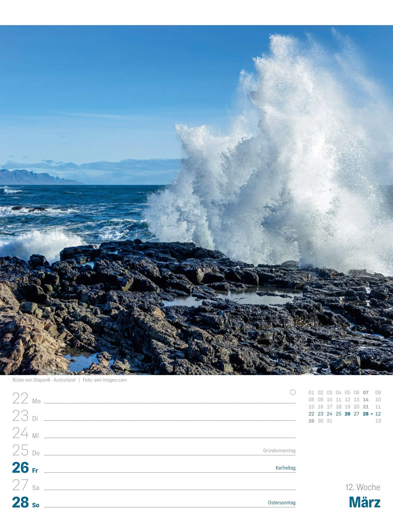 Bild: 9783838427911 | Island Wochenplaner Kalender 2027 Die Insel aus Feuer und Eis | GmbH