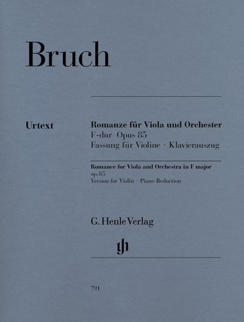 Cover: 9790201807911 | Romanze Fur Viola Und Orchester F-Dur Op 85 | Max Bruch | Taschenbuch