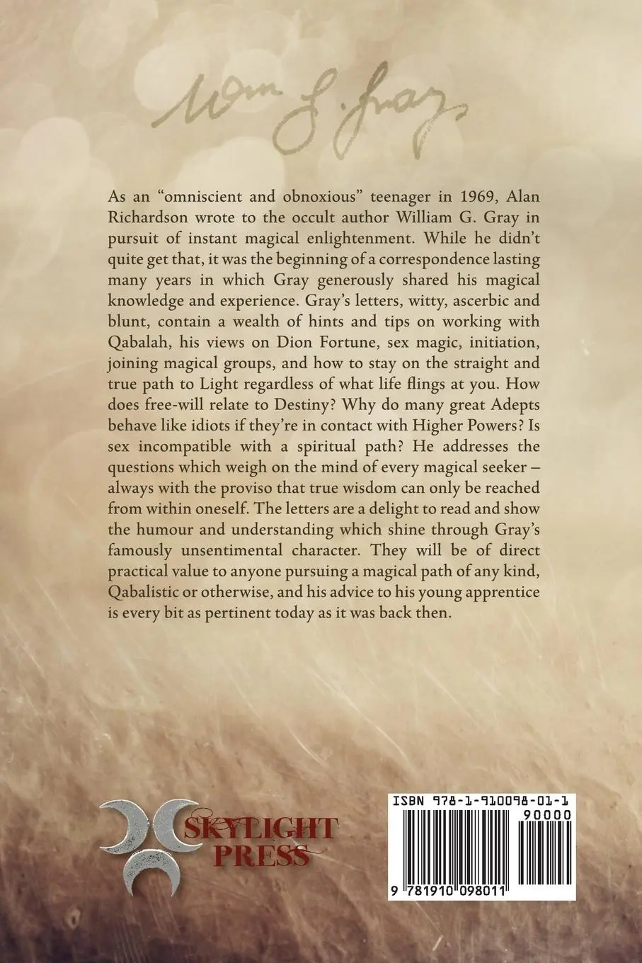 Rückseite: 9781910098011 | Letters of Light | William G. Gray (u. a.) | Taschenbuch | Englisch