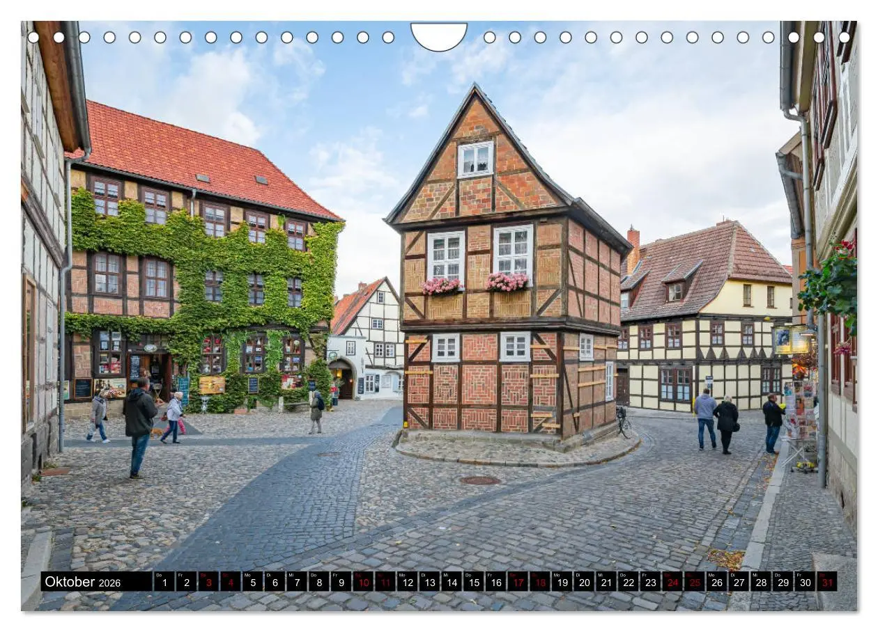 Bild: 9783457788011 | Fachwerkstadt Quedlinburg (Wandkalender 2026 DIN A4 quer), CALVENDO...