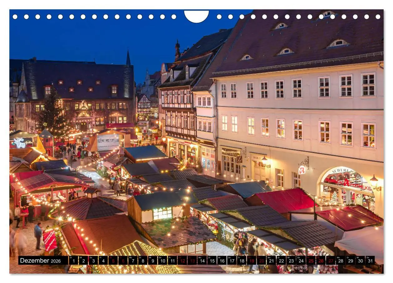 Bild: 9783457788011 | Fachwerkstadt Quedlinburg (Wandkalender 2026 DIN A4 quer), CALVENDO...