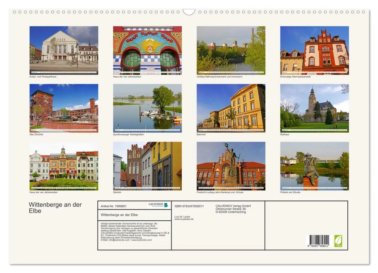 Bild: 9783457858011 | Wittenberge an der Elbe (Wandkalender 2026 DIN A2 quer), CALVENDO...