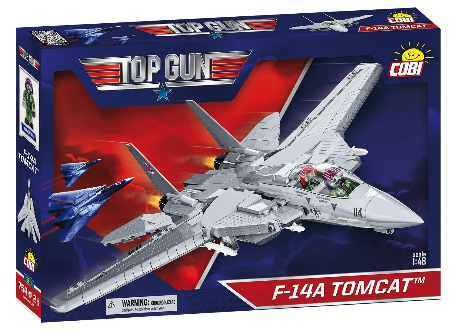 Cover: 5902251058111 | COBI 5811 - TOP GUN F-14 TOMCAT, 715 Klemmbausteine 2 Figuren | 2021