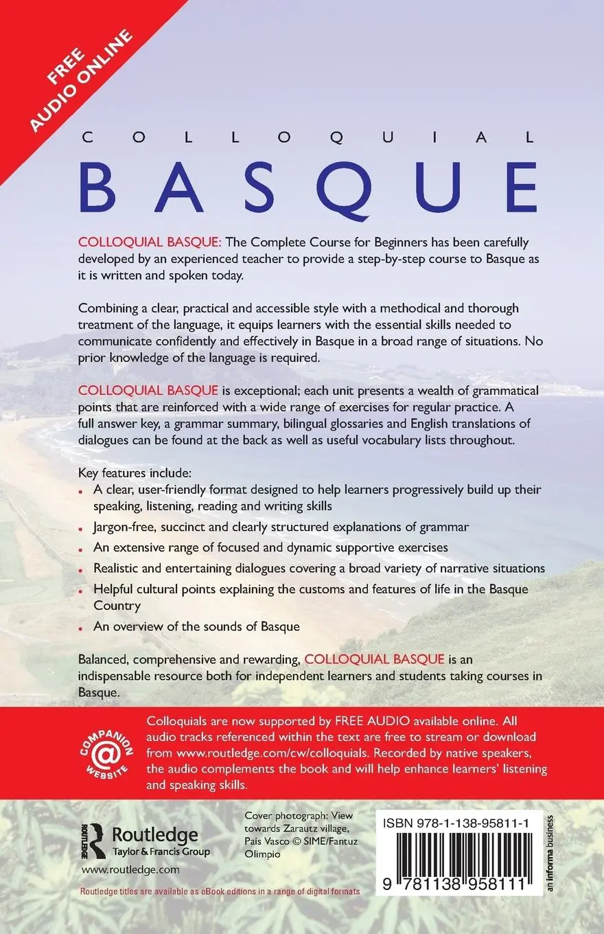 Rückseite: 9781138958111 | Colloquial Basque | A Complete Language Course | Elordi (u. a.) | Buch