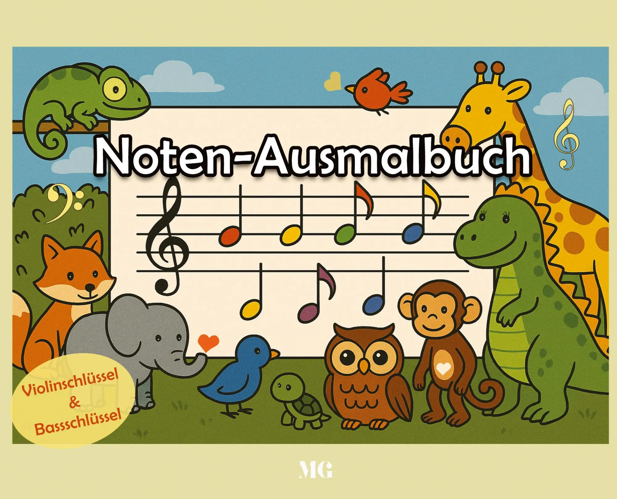 Cover: 9783384658111 | Noten-Ausmalbuch | für Kinder ab 5 Jahren - Noten lernen mit Spaß!. DE