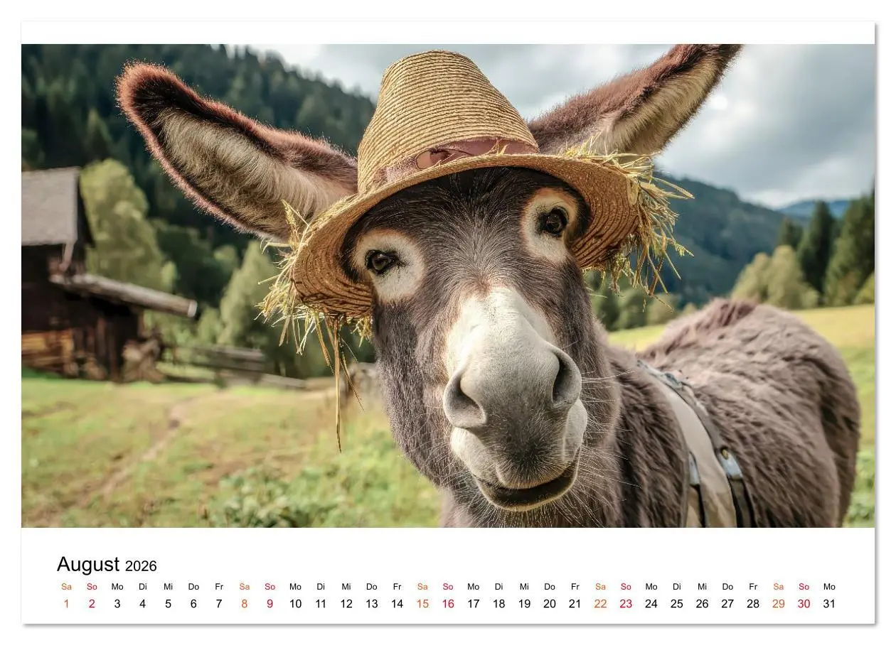 Bild: 9783516628111 | Esel - sanfte Seelen, große Ohren (Wandkalender 2026 DIN A4 quer),...