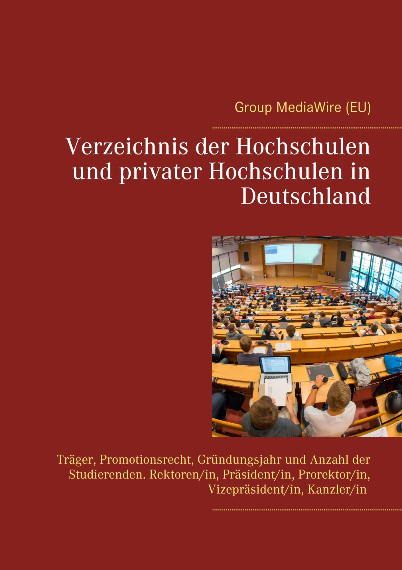 Cover: 9783752868111 | Verzeichnis der Hochschulen und privater Hochschulen in Deutschland