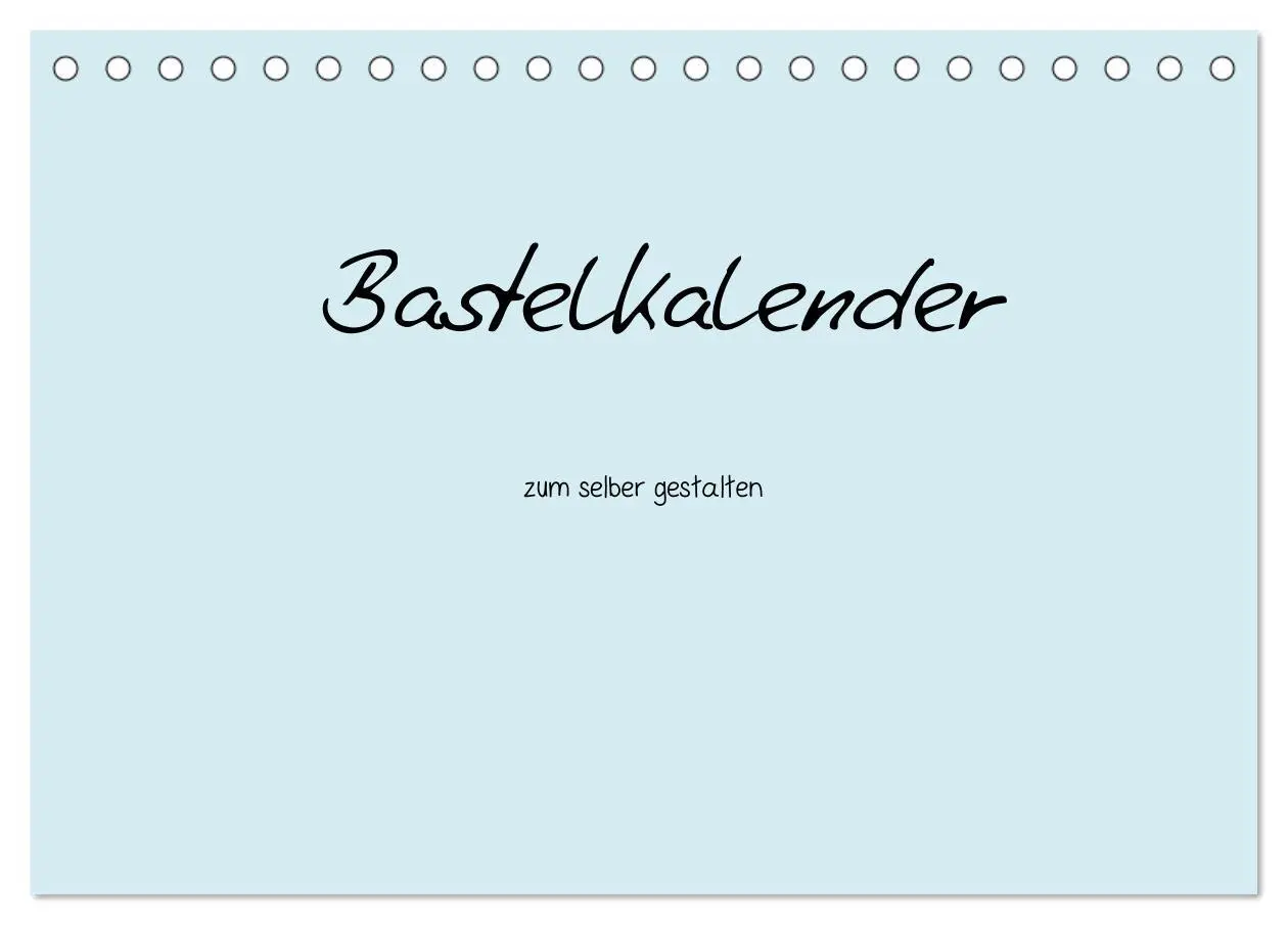 Cover: 9783516168211 | Bastelkalender - hell Blau (Tischkalender 2026 DIN A5 quer),...