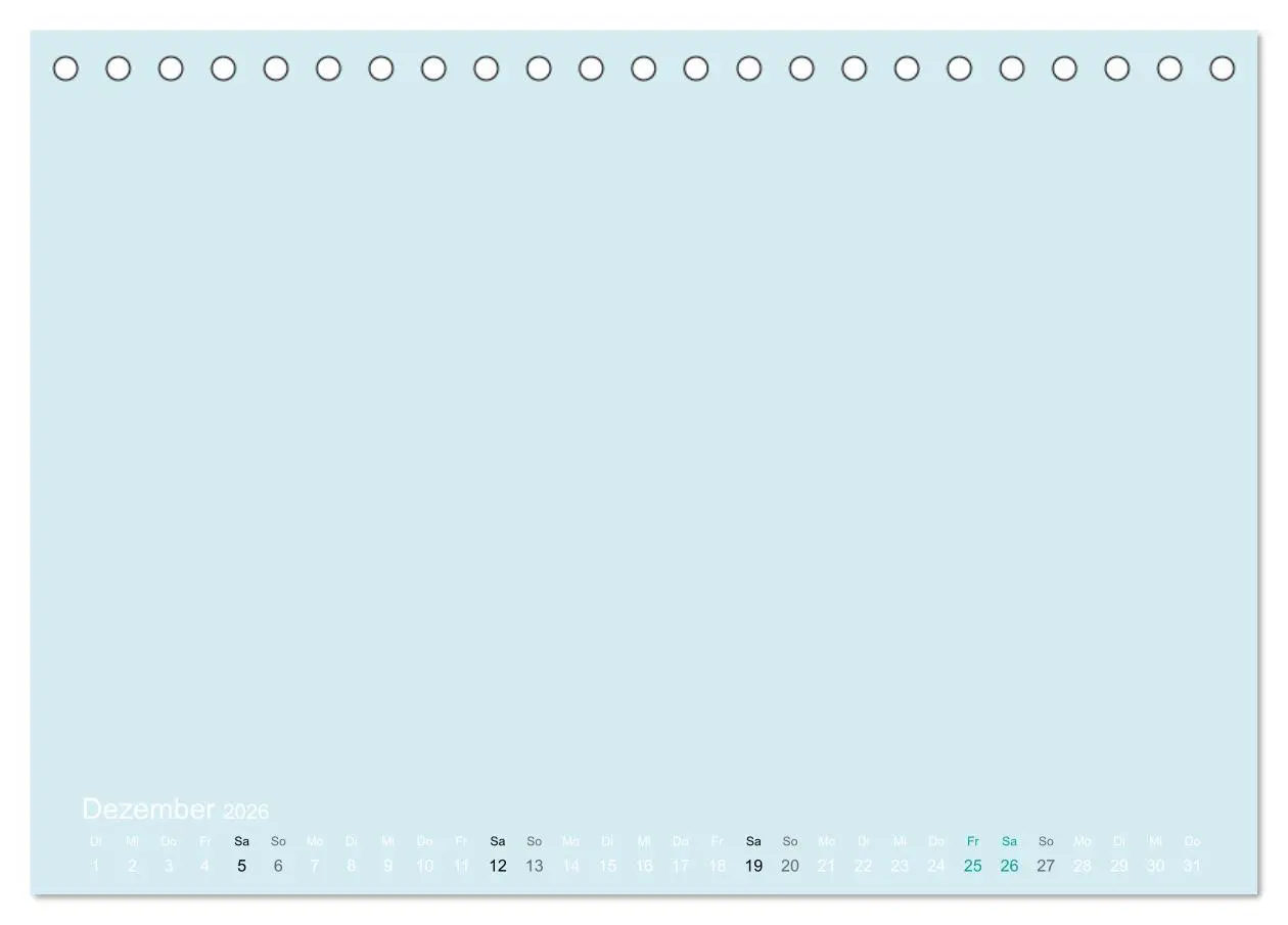 Bild: 9783516168211 | Bastelkalender - hell Blau (Tischkalender 2026 DIN A5 quer),...