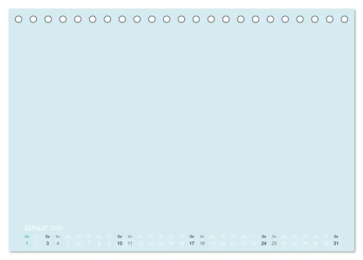 Bild: 9783516168211 | Bastelkalender - hell Blau (Tischkalender 2026 DIN A5 quer),...
