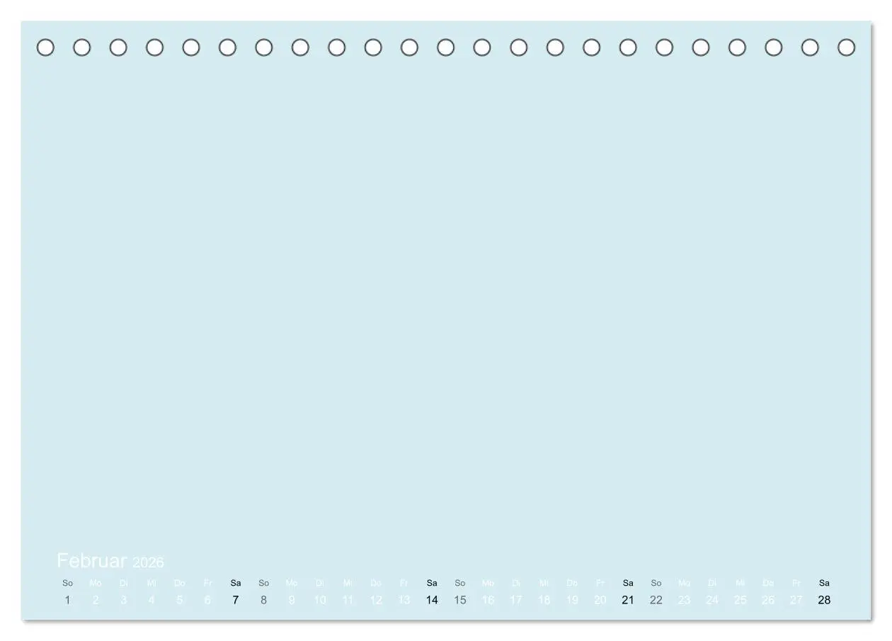 Bild: 9783516168211 | Bastelkalender - hell Blau (Tischkalender 2026 DIN A5 quer),...