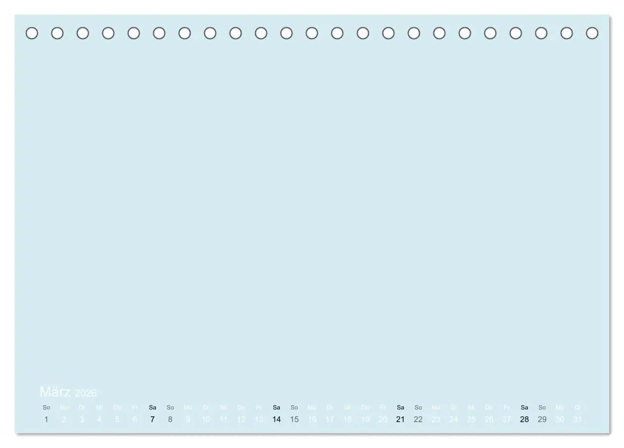 Bild: 9783516168211 | Bastelkalender - hell Blau (Tischkalender 2026 DIN A5 quer),...