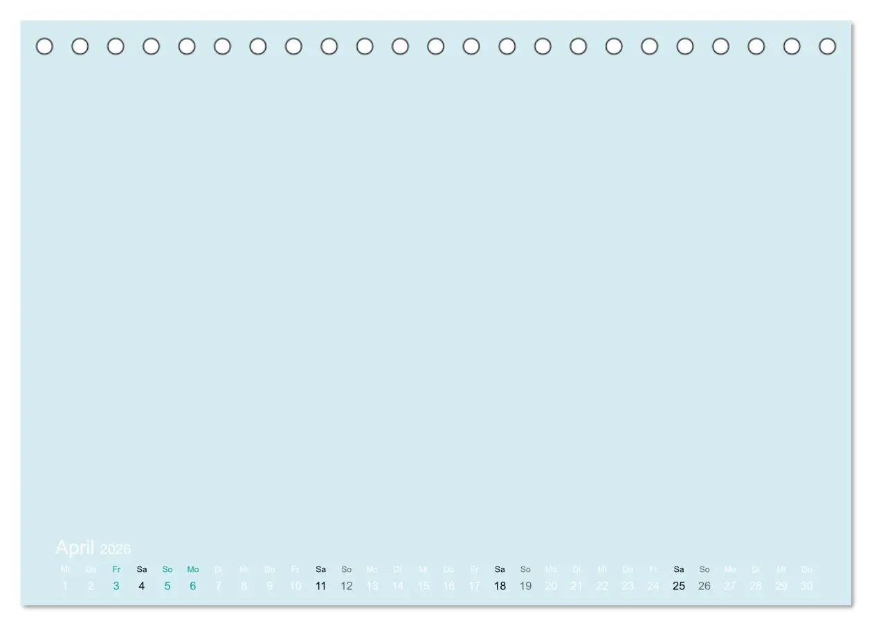 Bild: 9783516168211 | Bastelkalender - hell Blau (Tischkalender 2026 DIN A5 quer),...