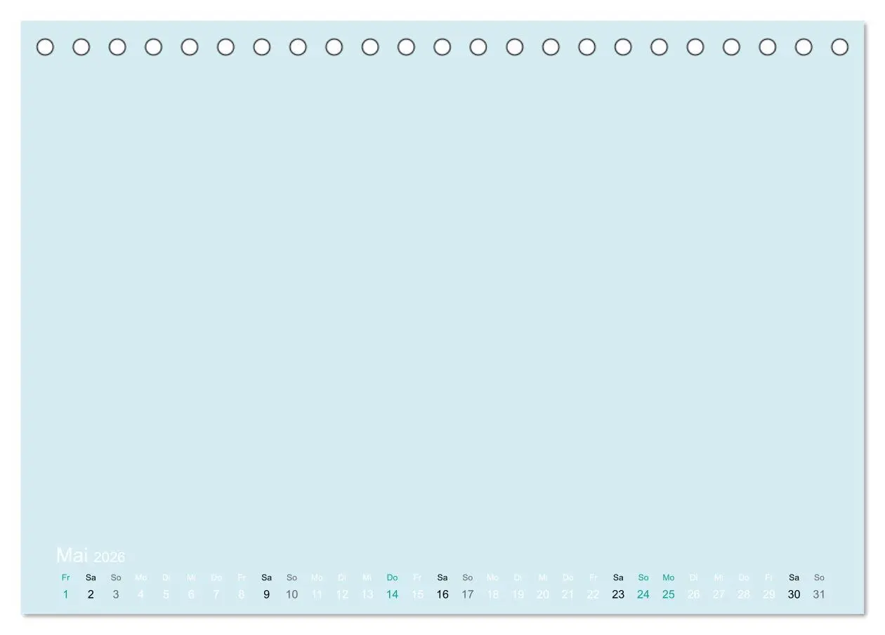Bild: 9783516168211 | Bastelkalender - hell Blau (Tischkalender 2026 DIN A5 quer),...