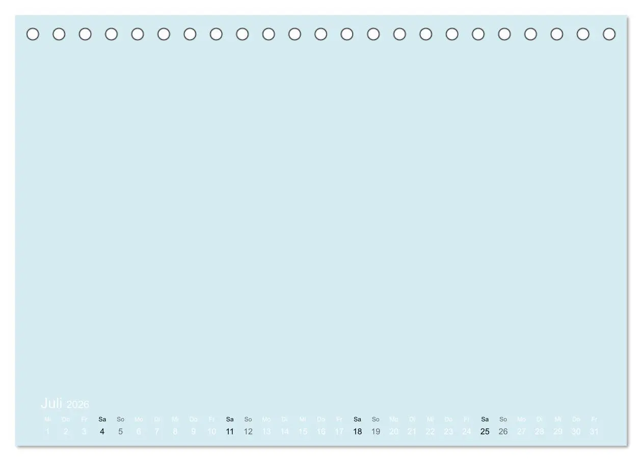Bild: 9783516168211 | Bastelkalender - hell Blau (Tischkalender 2026 DIN A5 quer),...