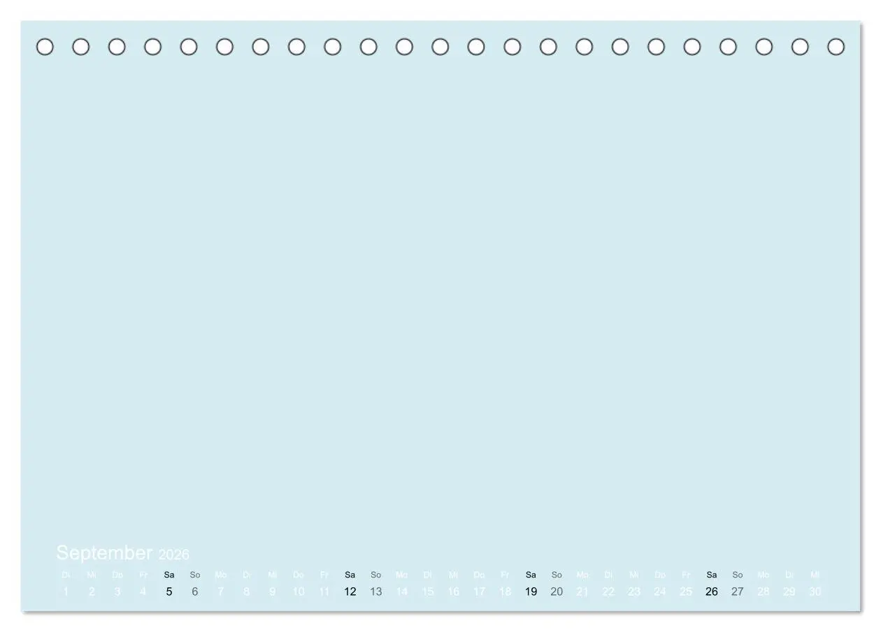 Bild: 9783516168211 | Bastelkalender - hell Blau (Tischkalender 2026 DIN A5 quer),...