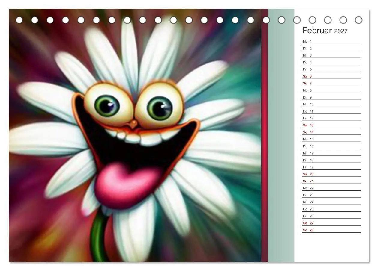 Bild: 9783569258211 | Crazy Blumen (Tischkalender 2027 DIN A5 quer), CALVENDO Monatskalender