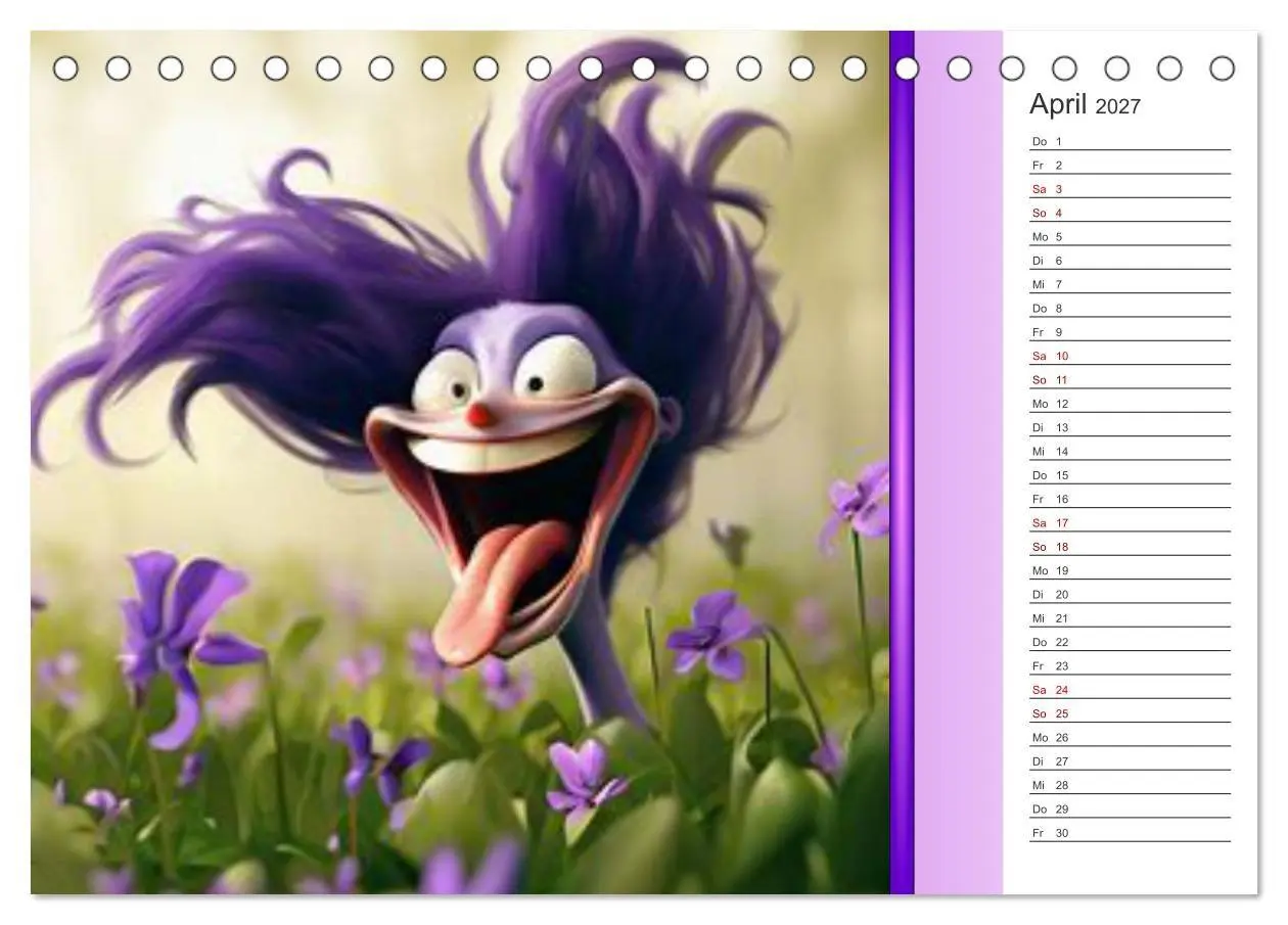Bild: 9783569258211 | Crazy Blumen (Tischkalender 2027 DIN A5 quer), CALVENDO Monatskalender