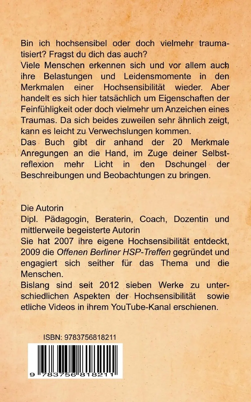 Rückseite: 9783756818211 | Bin ich wirklich hochsensibel? | Cordula Roemer | Taschenbuch | 62 S.