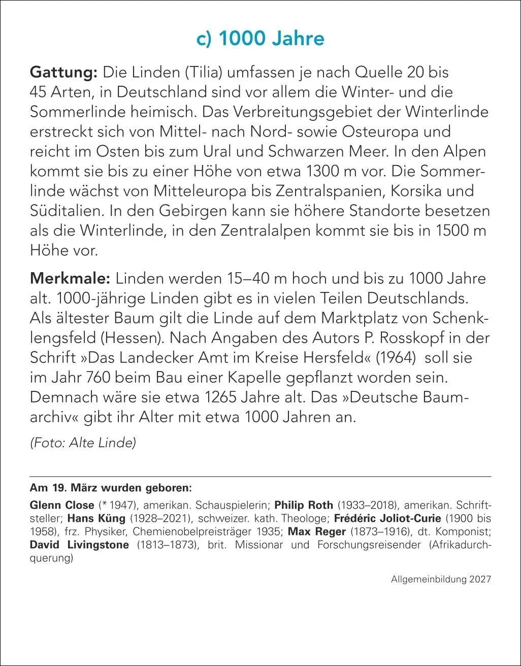 Bild: 9783840038211 | Allgemeinbildung Tagesabreißkalender 2027 - Das tägliche Wissens-Quiz