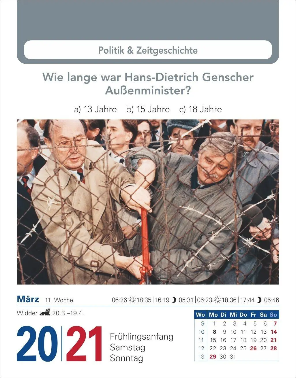 Bild: 9783840038211 | Allgemeinbildung Tagesabreißkalender 2027 - Das tägliche Wissens-Quiz