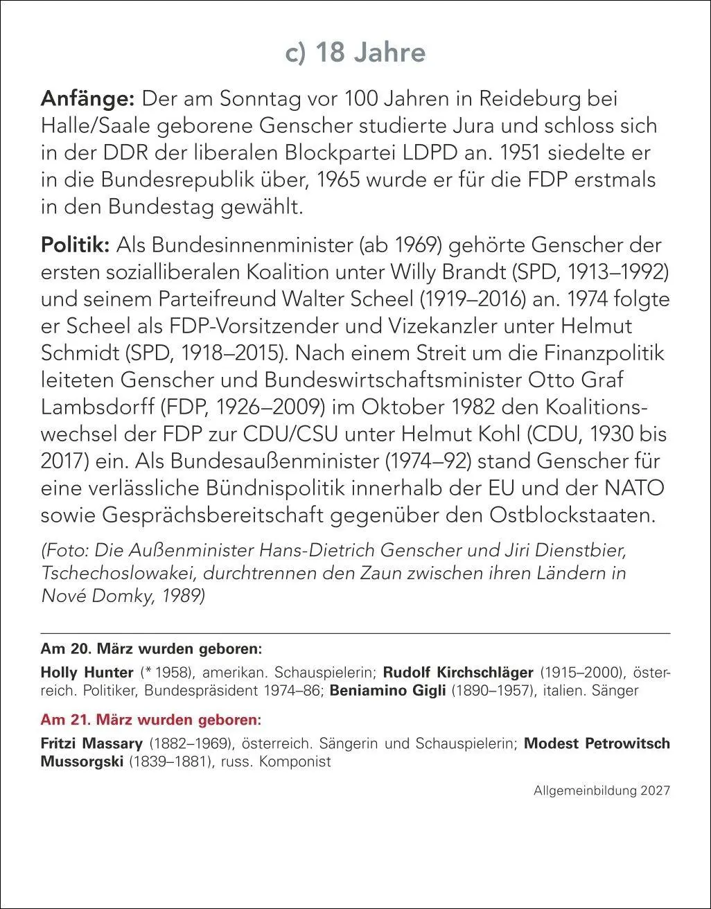 Bild: 9783840038211 | Allgemeinbildung Tagesabreißkalender 2027 - Das tägliche Wissens-Quiz