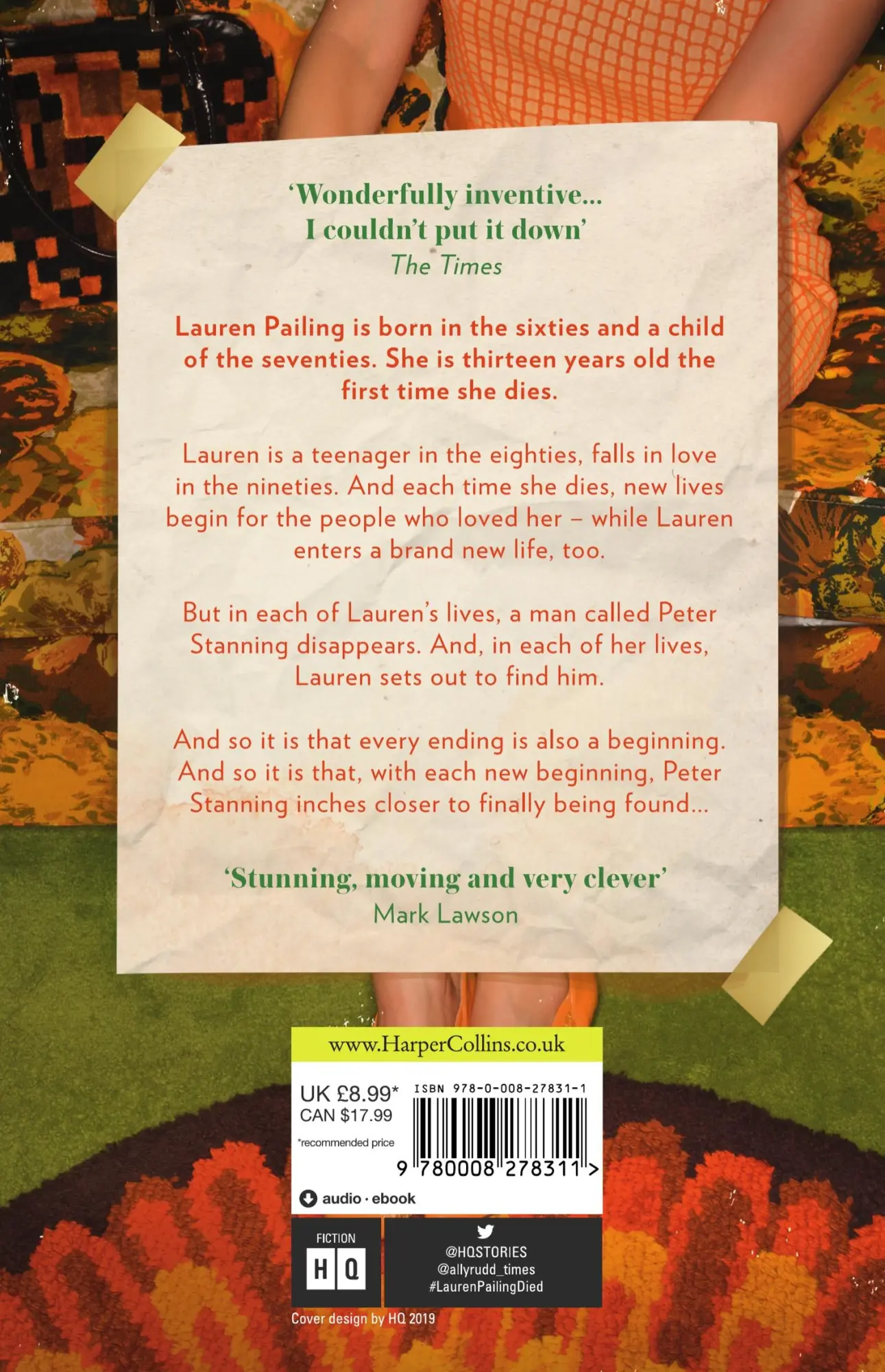 Rückseite: 9780008278311 | The First Time Lauren Pailing Died | Alyson Rudd | Taschenbuch | 2019