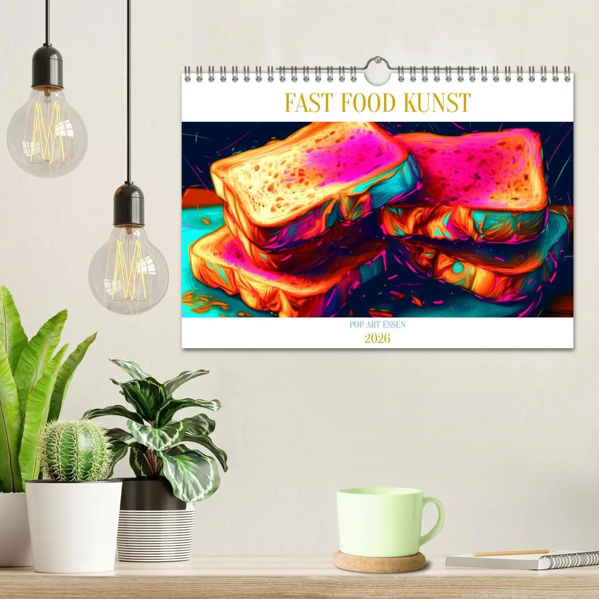 Bild: 9783457378311 | FAST FOOD KUNST (Wandkalender 2026 DIN A4 quer), CALVENDO...